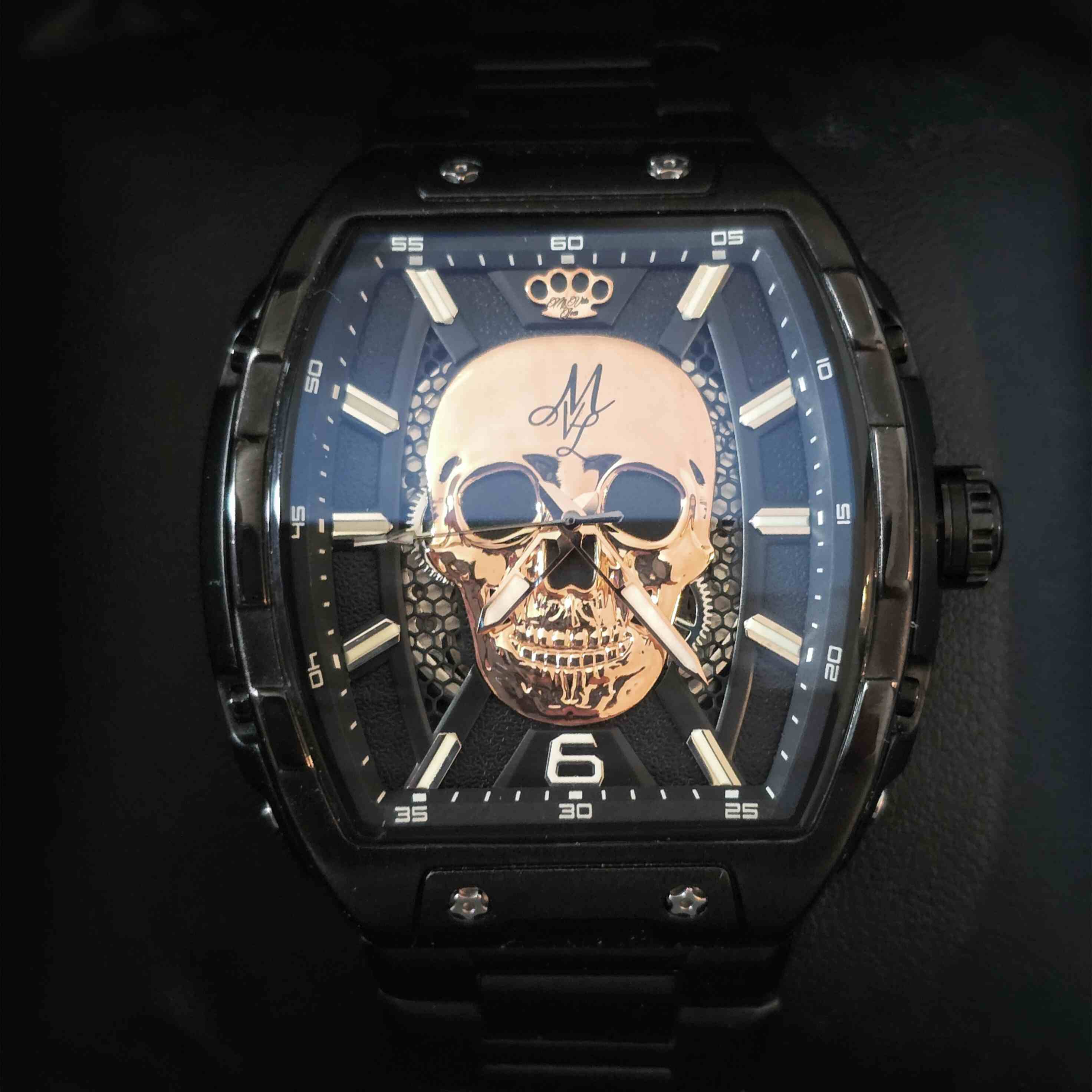 MVL Automatic skull watch - silver