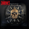 MVL Automatic Skull Watch Japan Movement / Silicon Band - Black/Black