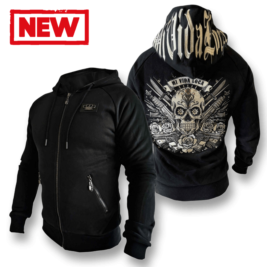 MVL Orologio automatico teschio movimento giapponese / cinturino in acciaio nero/nero