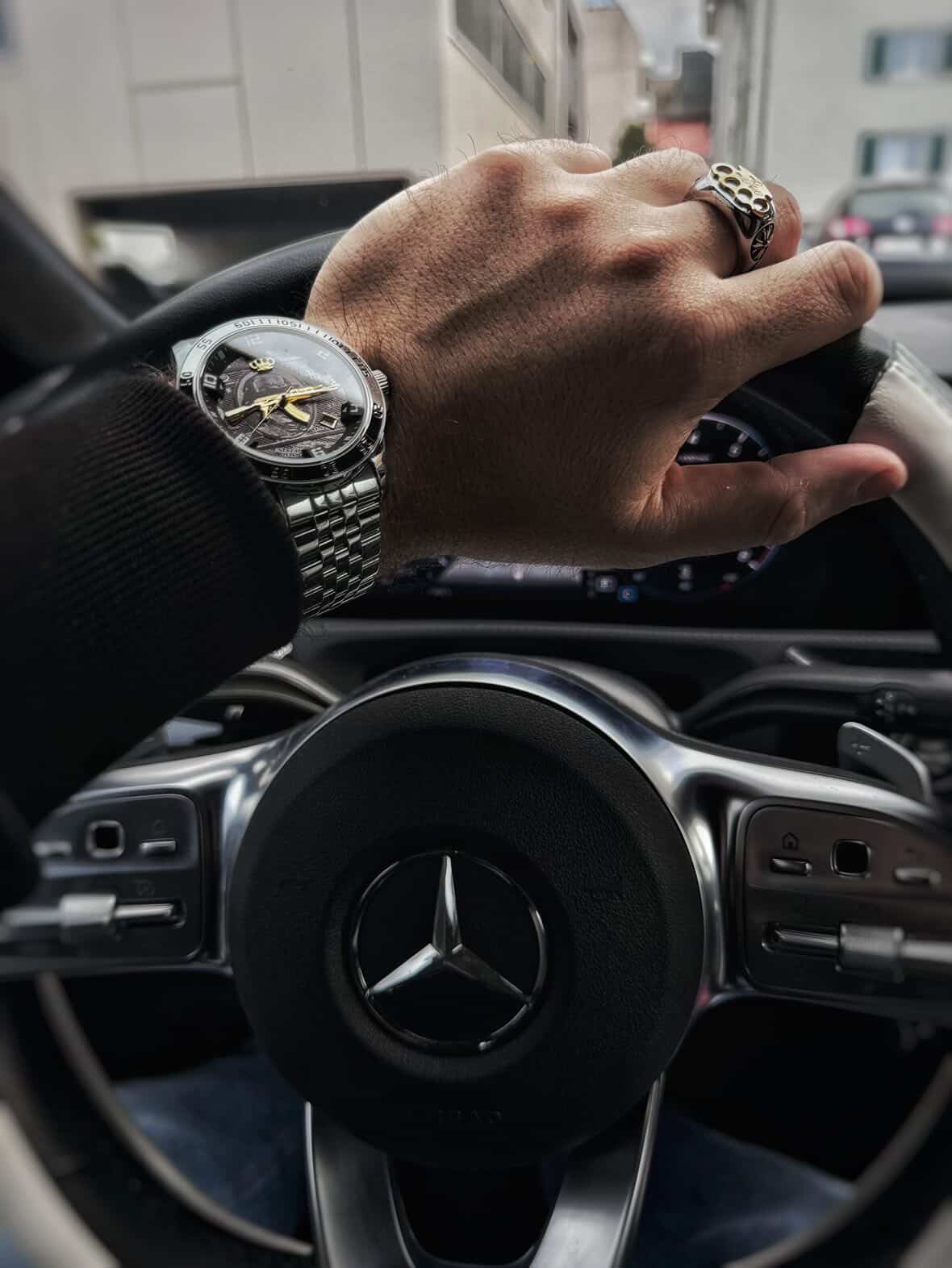 MVL "AK47" Automatic wrist watch - silver