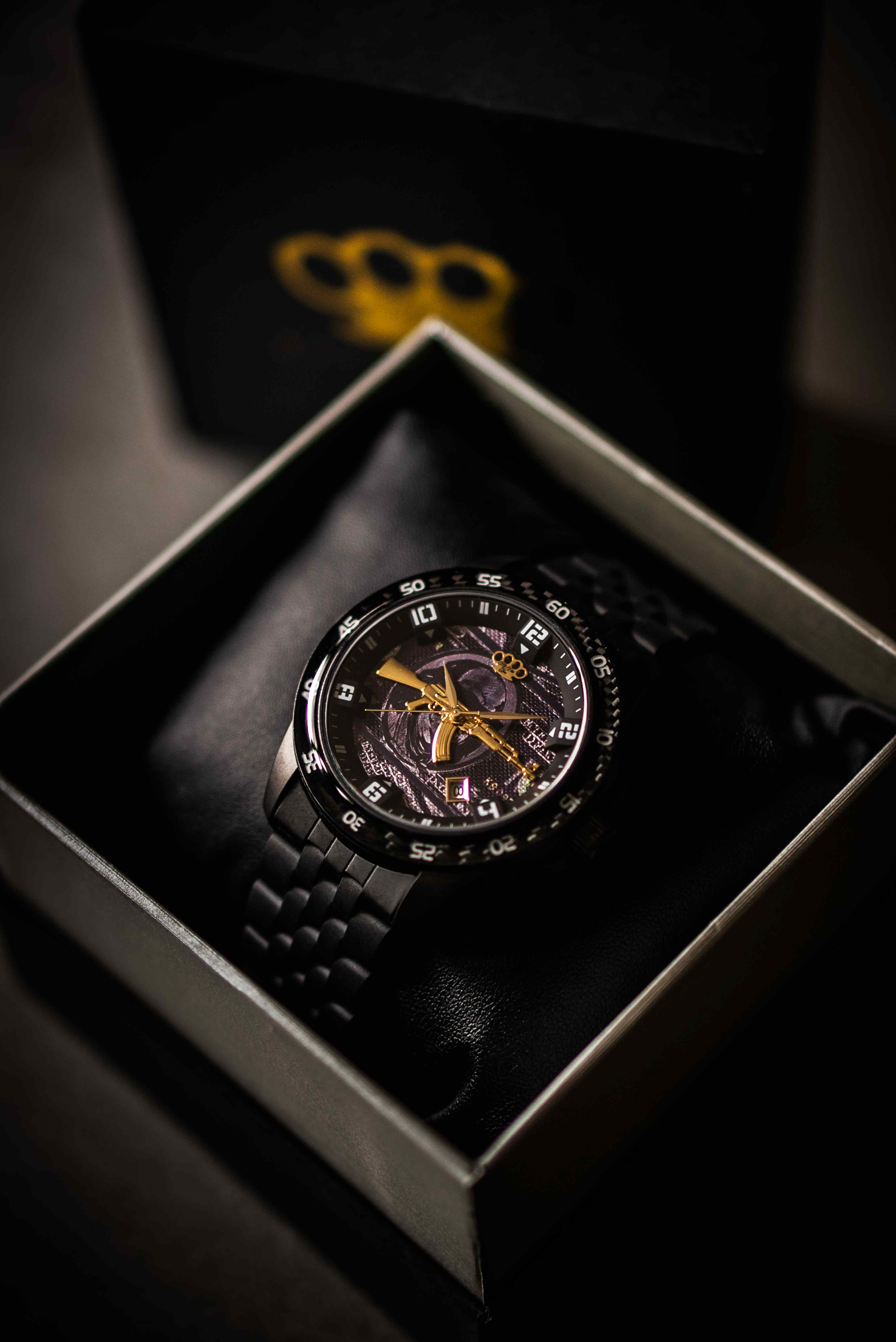 Reloj de pulsera automático MVL "AK47" - carbono/negro