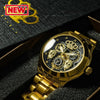 MVL "Double skull" automatic wrist watch - gold/gold