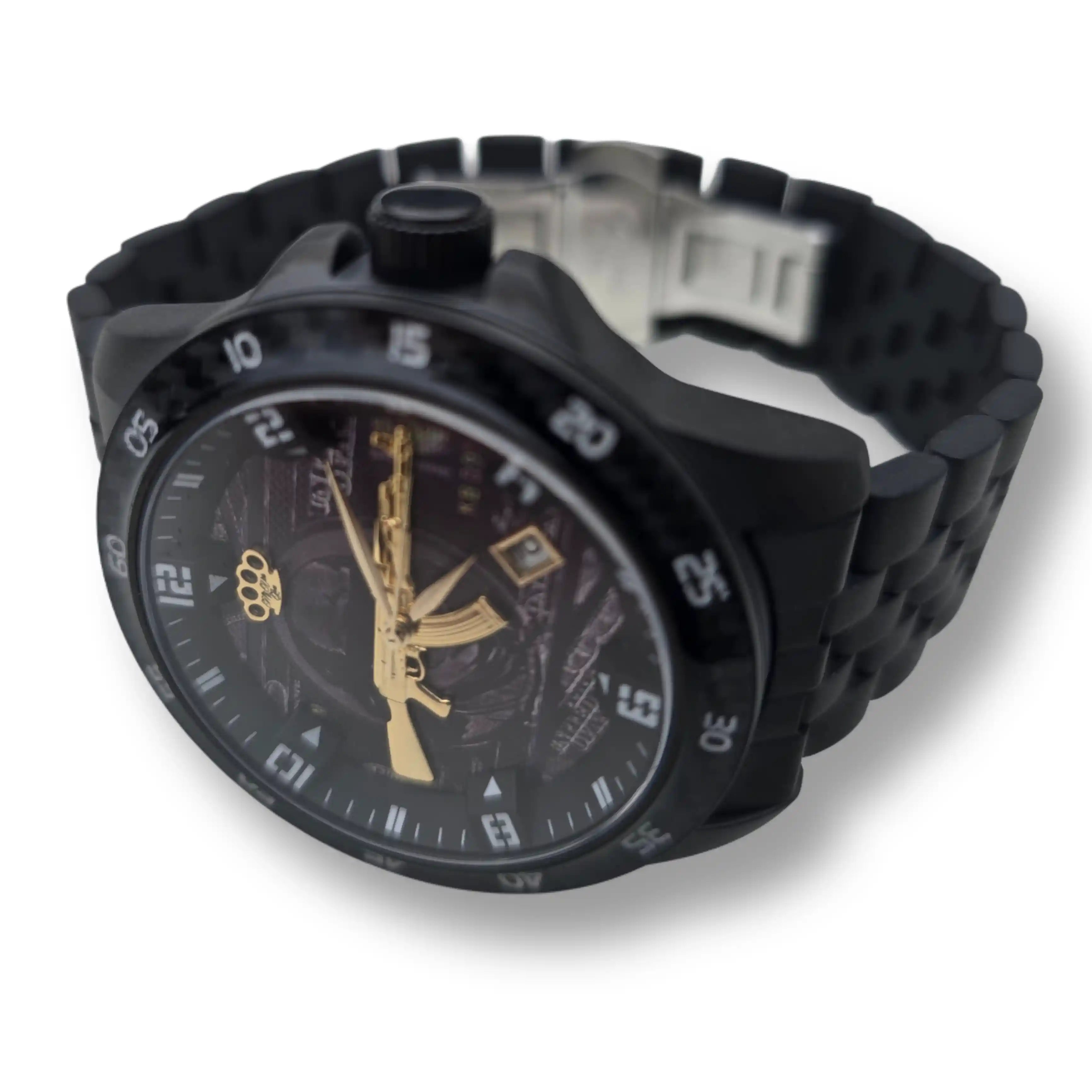 MVL "AK47" Automatic wrist watch - carbon/black