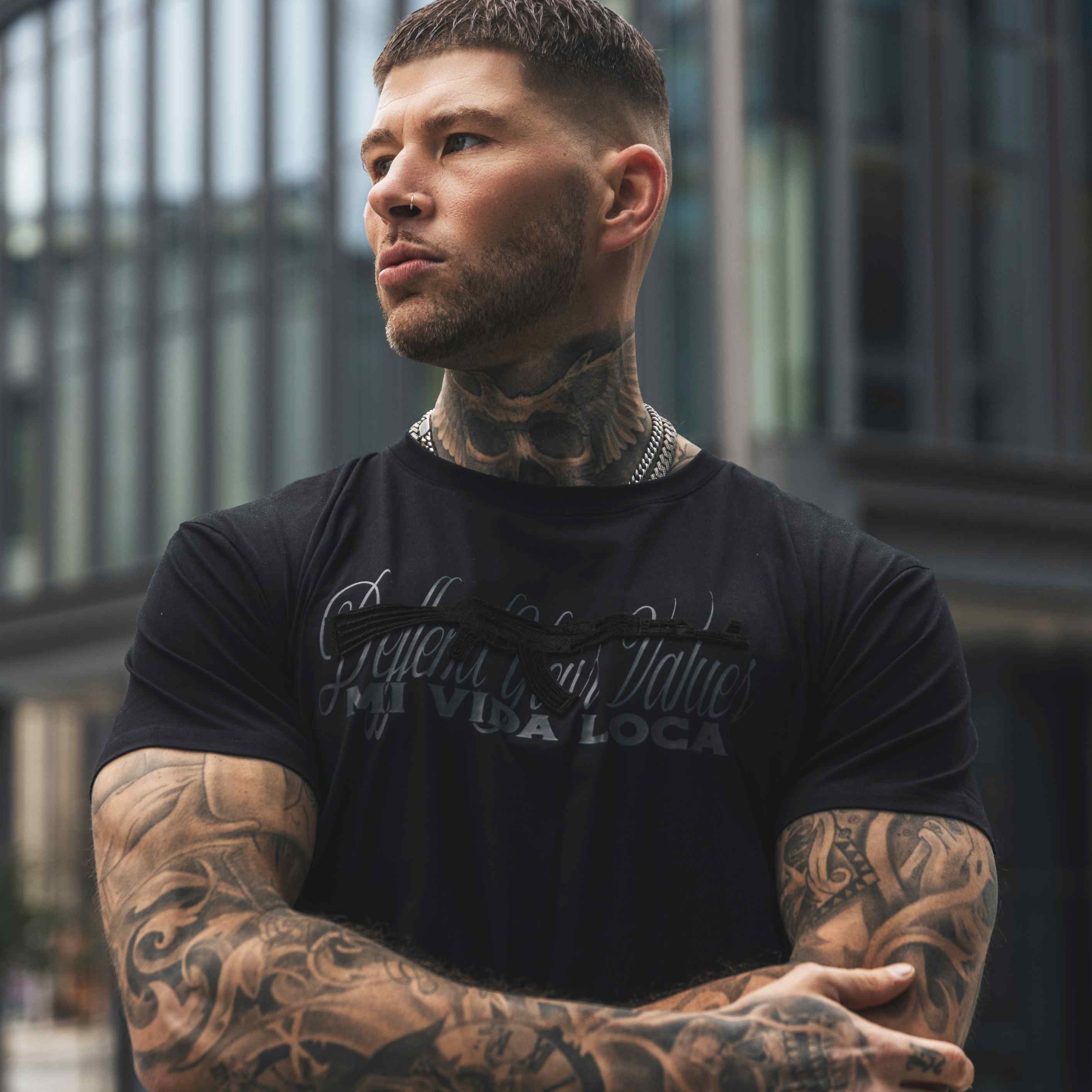 Camiseta «Deffend your values» - negra