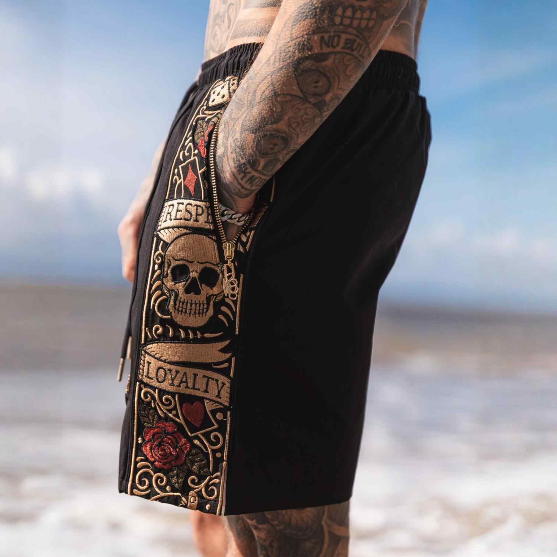 LFR Jogger-Badehose – schwarz/bunt