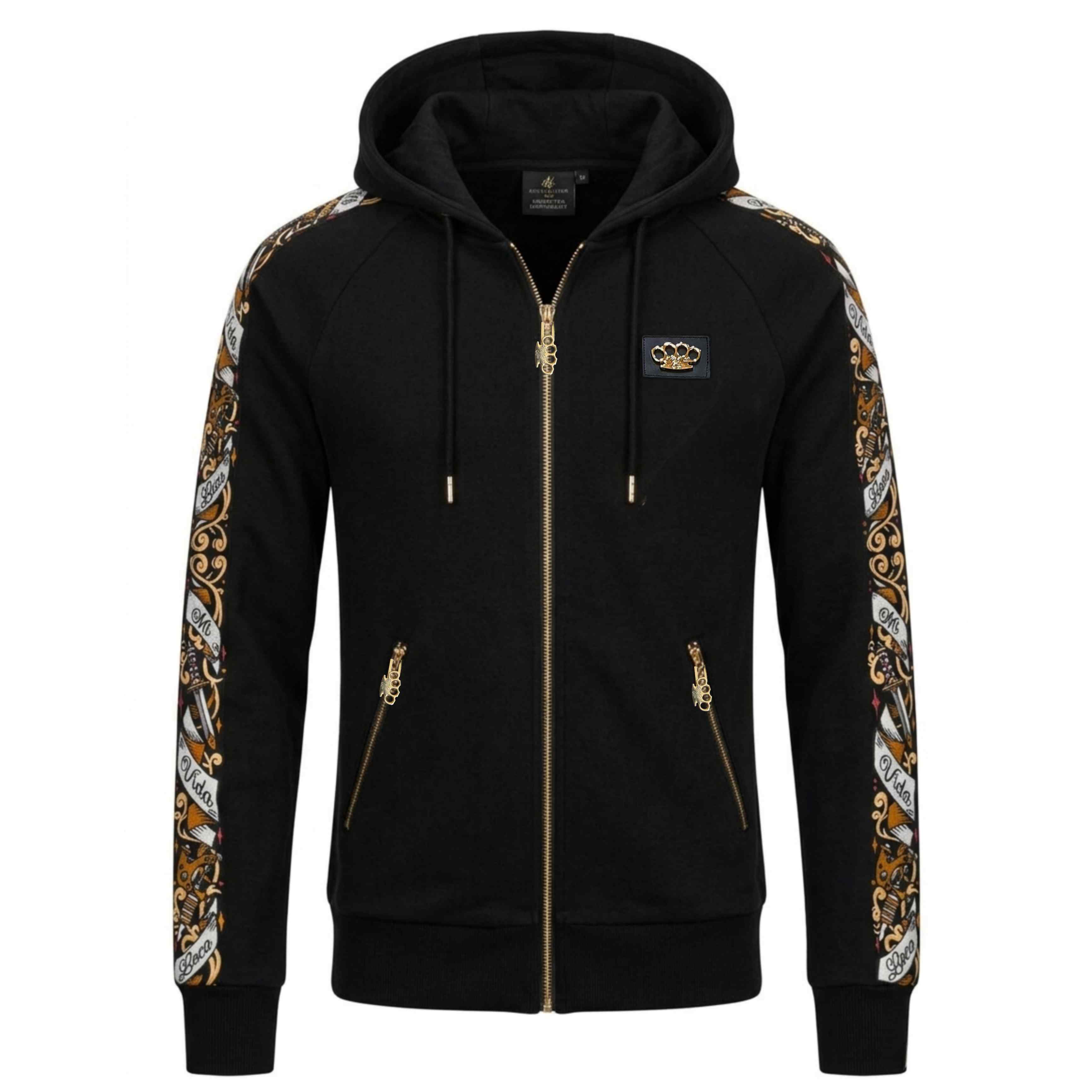 Bluza dresowa Savage z bogatymi zdobieniami – czarna