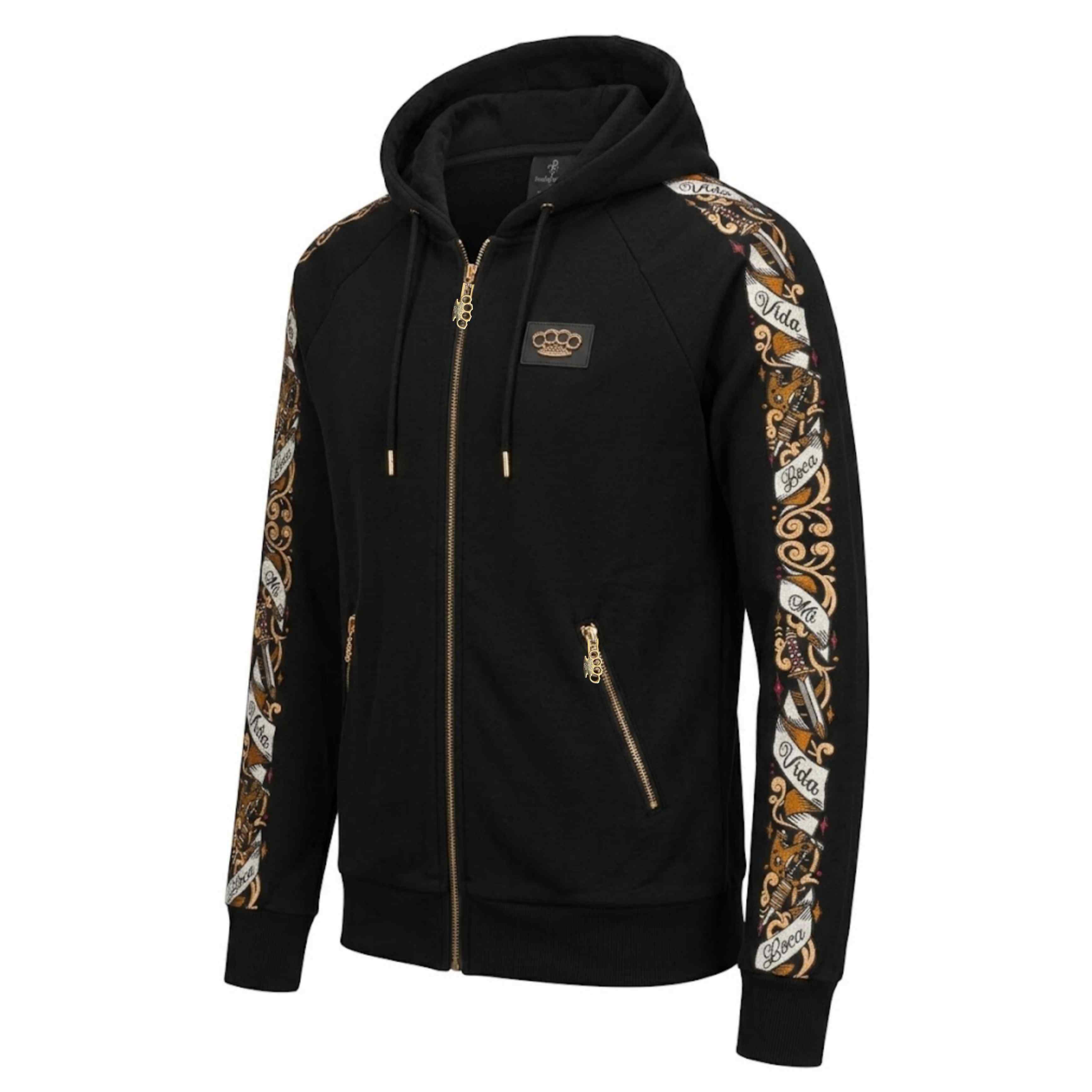 Bluza dresowa Savage z bogatymi zdobieniami – czarna
