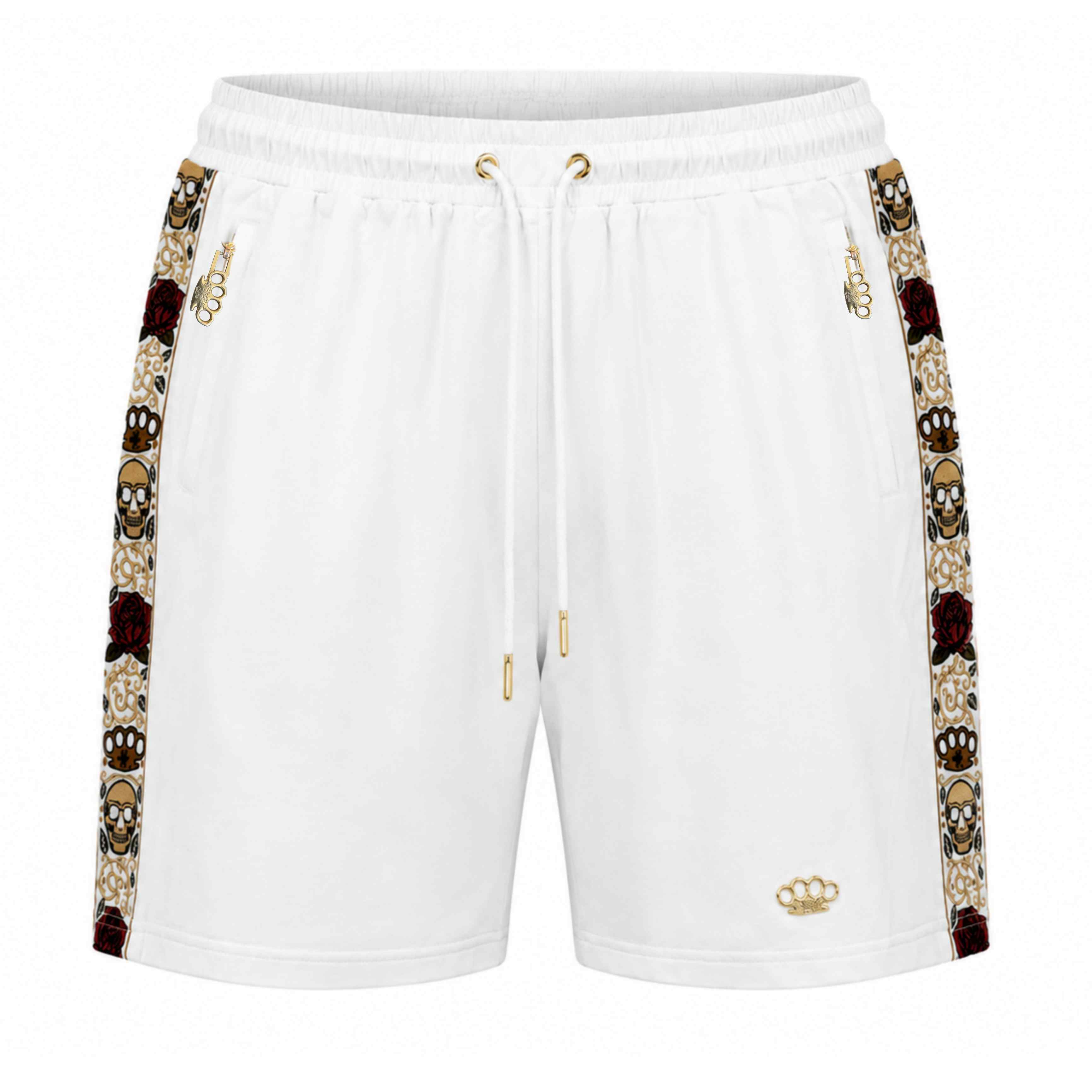 Calavera jogger shorts - white