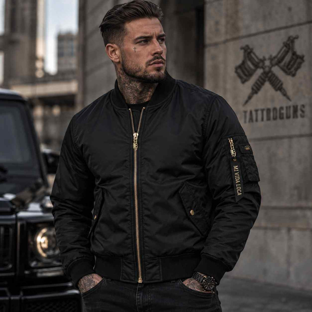 Tattooguns bomber jacket - men
