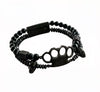 MVL "Polygonal skulls" Bracciale nero/nero