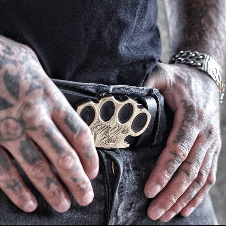 MVL Leather Belt - gold